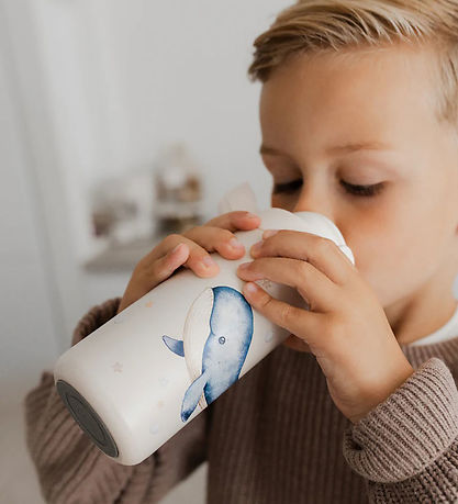 Petit Monkey Termo flaske - 350 ml - Rosa m. Hval