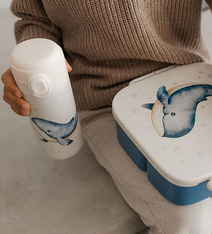 Petit Monkey Termo flaske - 350 ml - Rosa m. Hval