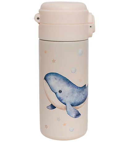 Petit Monkey Termo flaske - 350 ml - Rosa m. Hval