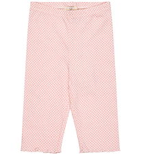 Copenhagen Colors Leggings - 3/4 - Crepe - Pink w. Checs