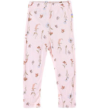 Joha Leggings - Bamboo - Pink w. Flowers
