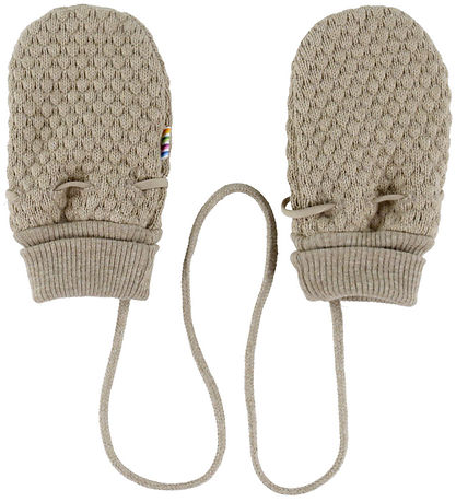 Joha Mittens - Knitted - Dark Beige