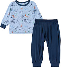 Joha Pyjama Set - Bamboo - Blue w. Sea animals