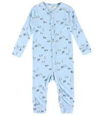 Joha Jumpsuit - Bamboo - Light Blue w. Tractors
