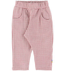 Joha Trousers - Dark Pink w. Checs