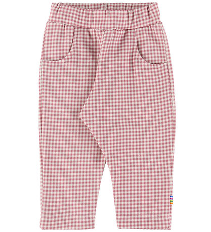 Joha Trousers - Dark Pink w. Checs