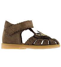 Angulus Sandals - Butterfly - Dark Taupe/Gold