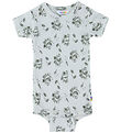 Joha Bodysuit s/s - Bamboo - Mint w. Dinosaurs