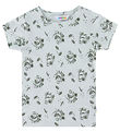 Joha T-shirt - Bamboo - Mint w. Dinosaurs