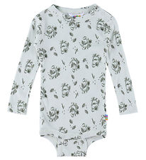 Joha Bodysuit l/s - Bamboo - Mint w. Dinosaurs