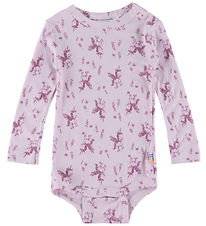 Joha Bodysuit l/s - Bamboo - Pink w. Unicorns