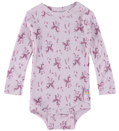 Joha Romper l/s - Bamboe - Roze m. Eenhoorns