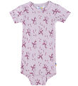 Joha Bodysuit s/s - Bamboo - Pink w. Unicorns