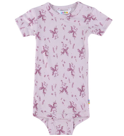 Joha Bodysuit s/s - Bamboo - Pink w. Unicorns