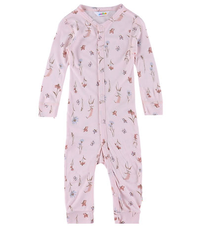 Joha Jumpsuit - Bamboo - Pink w. Flowers