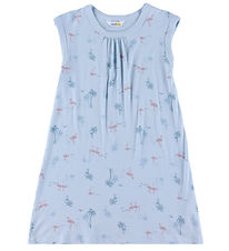 Joha Nightdress - Bamboo - Light Blue w. Flamingos