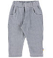 Joha Trousers - Dark Blue w. Checs