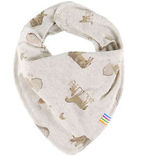 Joha Teething Bib - Light Beige w. Farm Animals