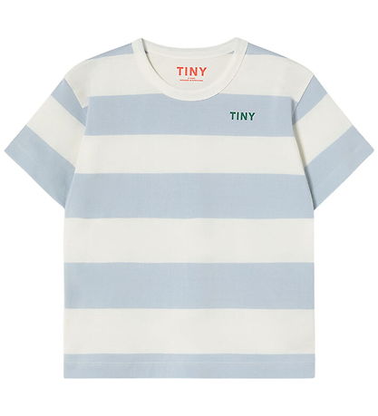 Tiny Cottons T-shirt - Stripes - Washed Blue
