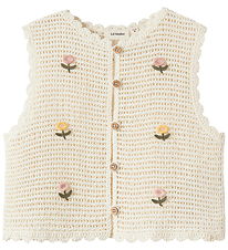Lil' Atelier Waistcoat - Knitted - NmfFlora - Coconut Milk