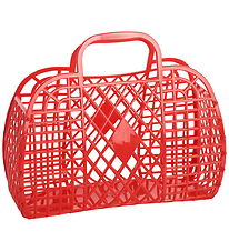 Sun Jellies Little Folding Basket - Retro - Red