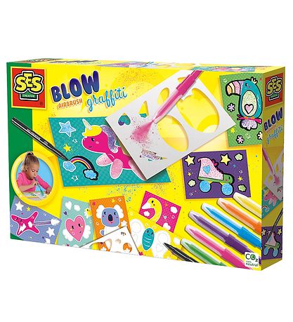 SES Creative Blow Pens w. Templates - Graffiti SES Creative Blow Pens w. Templates - Graffiti