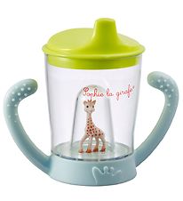 Sophie la Girafe Cup w. Handle/Spout Lid - Transparent/Green w.  Sophie la Girafe Cup w. Handle/Spout Lid - Transparent/Green w.