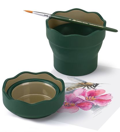 Tasse Pour l'eau/pinceau Faber-Castell - Click&Go - Vert Bouteil Tasse Pour l'eau/pinceau Faber-Castell - Click&Go - Vert Bouteil