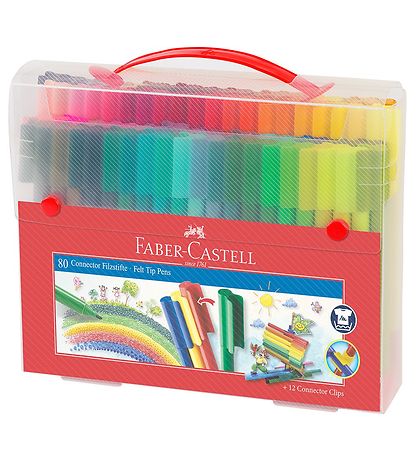 Faber-Castell Markers - Connector Case - 80 pcs. - Multi Faber-Castell Markers - Connector Case - 80 pcs. - Multi