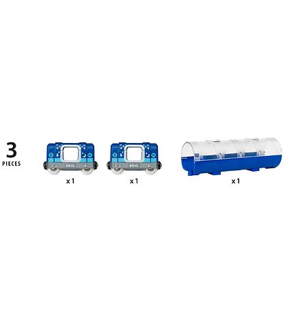 BRIO World Metro w. Tunnel - 3 pieces - Glow in the Dark 33970