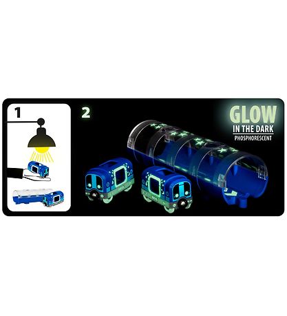 BRIO World Metro w. Tunnel - 3 pieces - Glow in the Dark 33970