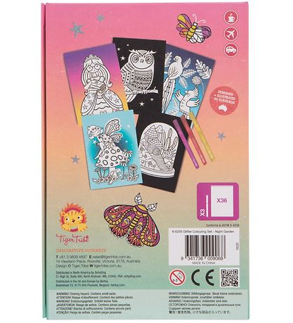 Tiger Tribe Colouring Set - Glitter - Night Garden