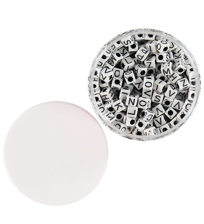 Pearl N Fun Beads - Letters - 125 gram - Black/White