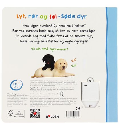 Forlaget Bolden Book w. Sound - Listen, Touch and Feel: Cute Ani