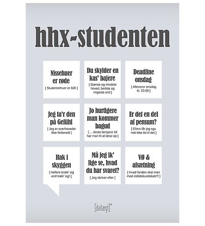 Dialægt Poster - 30x42 - De HHX-student
