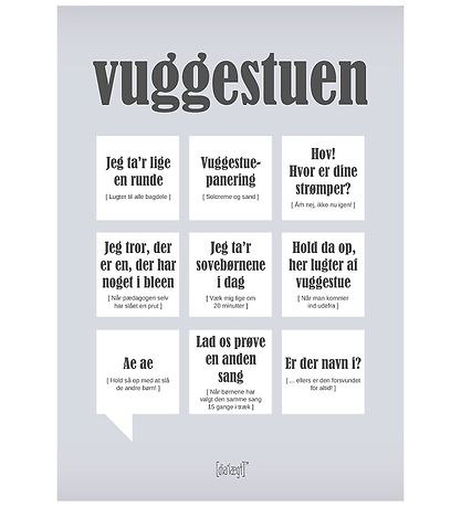 Dialægt Poster - 30x42 - Vuggestuen