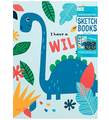 Ooly Sketchbook - 2-Pack - Dino Days Ooly Sketchbook - 2-Pack - Dino Days