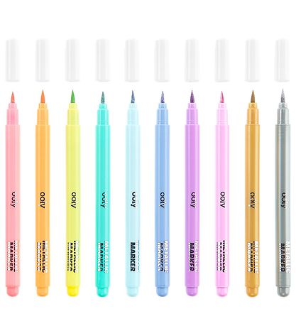 Ooly Markers - Metallic Penseelmarkeringen - 10 stk - Pastel