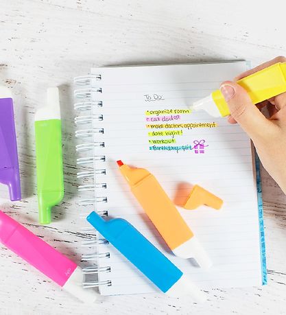 Ooly Erasable Highlighters - 6 pcs - Multicolour Ooly Erasable Highlighters - 6 pcs - Multicolour