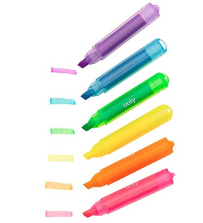 Ooly Mini Highlighter w. Fragrance - Monster - 6 pcs