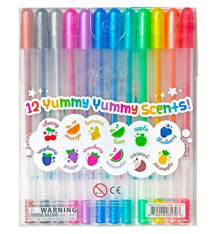 Ooly Gel Pens w. Fragrance - Yummy+ Yummy+ - 12 pcs Ooly Gel Pens w. Fragrance - Yummy+ Yummy+ - 12 pcs