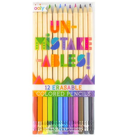 Ooly Erasable Colored Pencils - Un-Mistake-Ables - 12 pcs - M Ooly Erasable Colored Pencils - Un-Mistake-Ables - 12 pcs - M