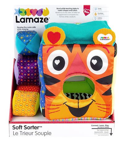 Lamaze Zacht Vormensorteerbox m. Dierenmotief - Multicolour