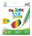 Carioca Coloured Pencils - Triangular - 24 pcs - Multicoloured Carioca Coloured Pencils - Triangular - 24 pcs - Multicoloured
