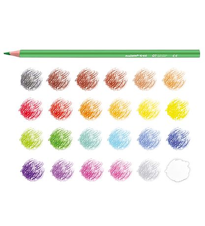 Crayons de couleur Carioca - Triangulaire - 24 pièces - Multicol Crayons de couleur Carioca - Triangulaire - 24 pièces - Multicol