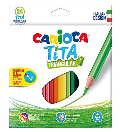 Crayons de couleur Carioca - Triangulaire - 24 pièces - Multicol Crayons de couleur Carioca - Triangulaire - 24 pièces - Multicol