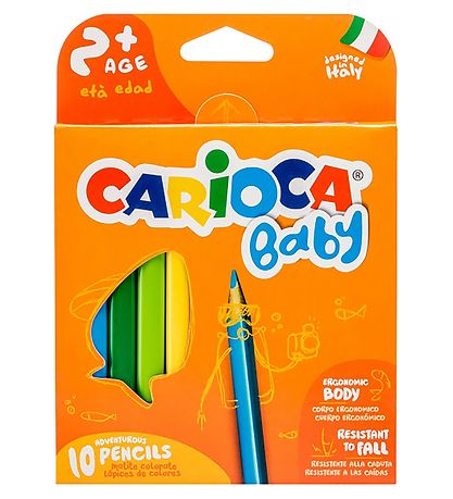 Carioca Baby Pencils - 10 pcs - Multicoloured Carioca Baby Pencils - 10 pcs - Multicoloured
