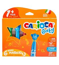 Carioca Teddy Markers - 6 pcs - Multicoloured Carioca Teddy Markers - 6 pcs - Multicoloured