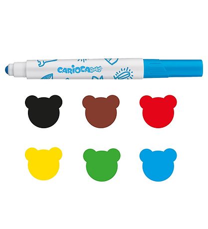 Carioca Baby Markers - 6 pcs - Multicoloured Carioca Baby Markers - 6 pcs - Multicoloured