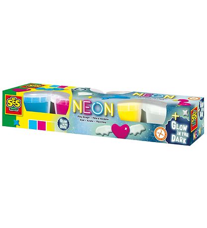 SES Creative Play Dough - 4x90 g - Luminescent Neon SES Creative Play Dough - 4x90 g - Luminescent Neon